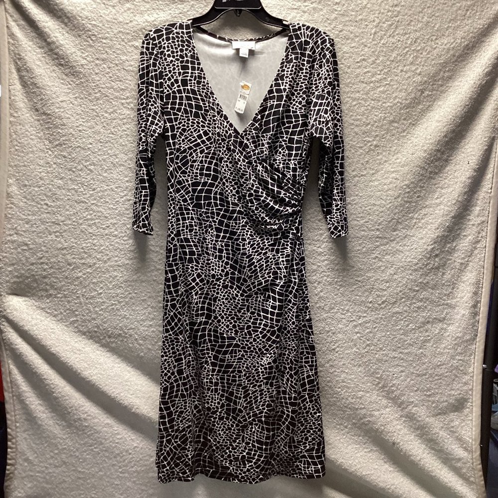 Talbots size 6 black/white dress